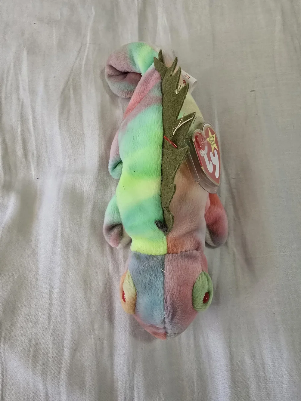 Ty Beanie Baby Iggy the Iguana 1997 Retired Tie-Dye Plush with Tongue MWMT